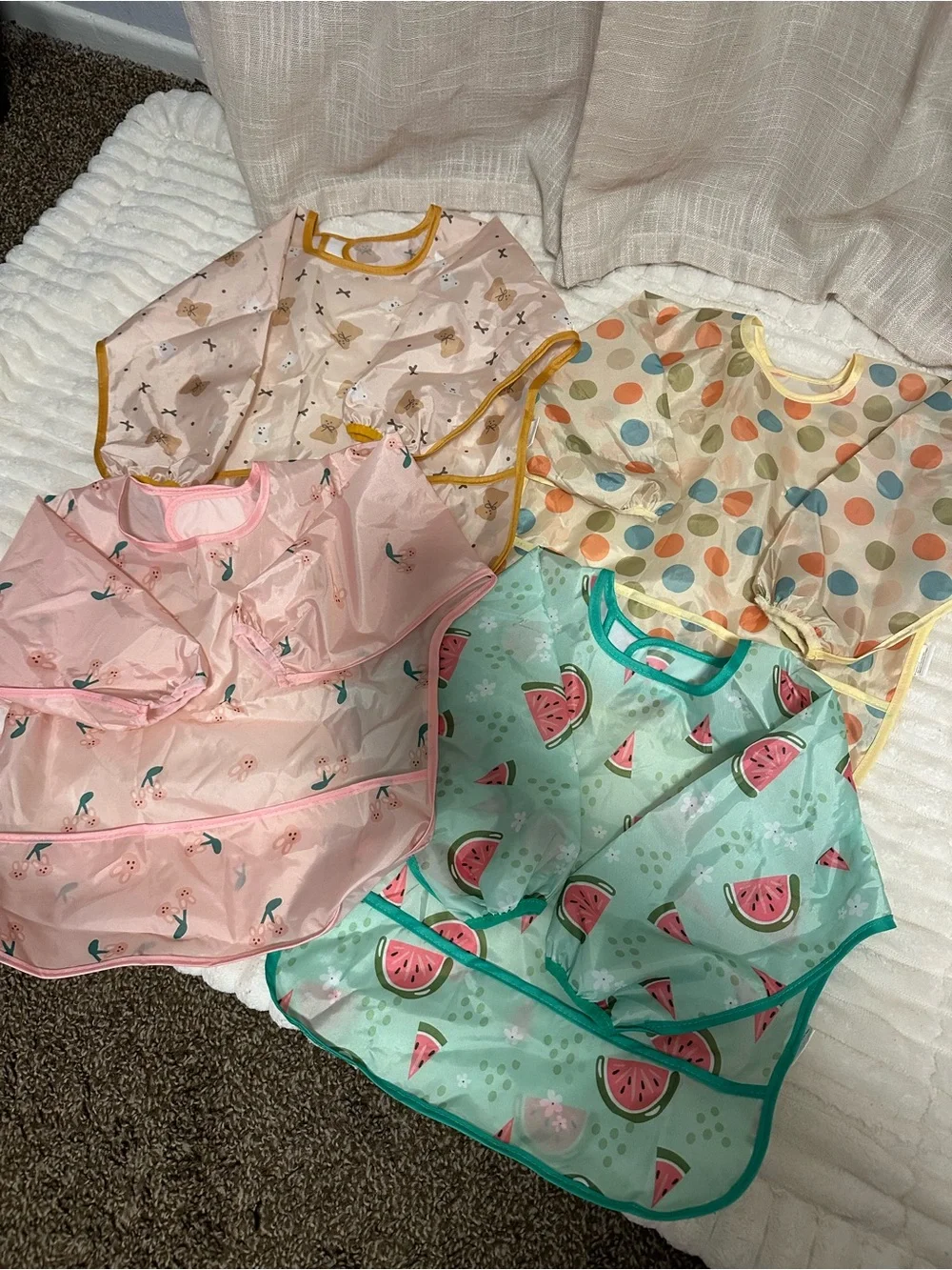 Kids Waterproof Long-Sleeve Bibs